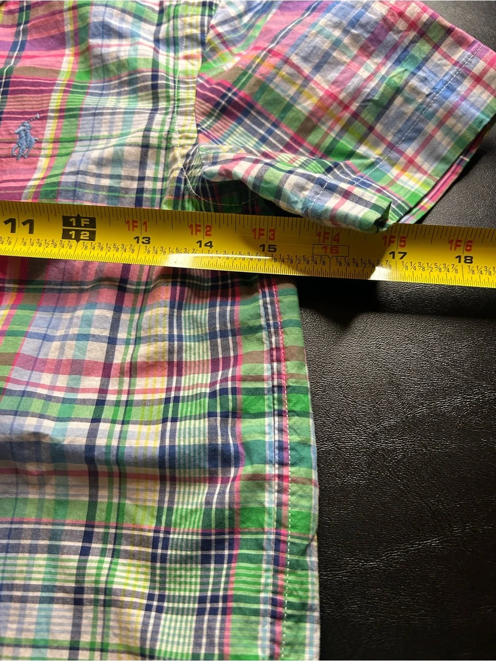 Polo Ralph Lauren Boys Natural Stretch Short Sleeve Plaid Button-Down Shirt